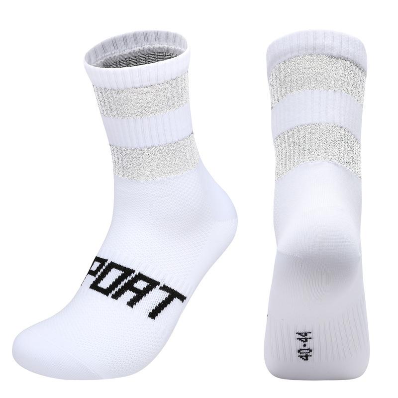 Men's and Children's Night Riding Reflective Cycling Socks Breathable Cycling Socks Running Socks Fitness Socks
