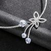 Elegant Rhinestone Butterfly Split Collar Necklace, Luxury Simple Design Full Rhinestone Necklace, Adjustable Collar Bone Chain Jewelry