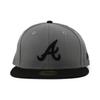[New Era] 59FIFTY Atlanta Braves [MLB TEAM-BASIC FITTED CAP] ATLANTA BRAVES 5950 Hat Gray Black (8-18 (approx. 64.5cm)) [Used]