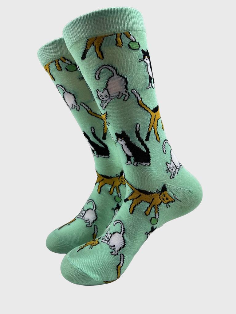 New Hiphop Men Socks Harejuku Happy Funny Animal Print Novelity Personality Mid Socks Cat Zebra Panda Print Skateboard Socks