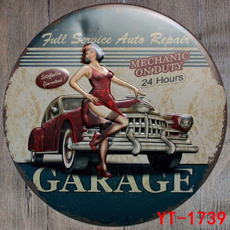 Football Beer Coffee Pizza Round Tin Painting Retro Nostalgia Popular Hair Salon Hotel Restaurant Decoration