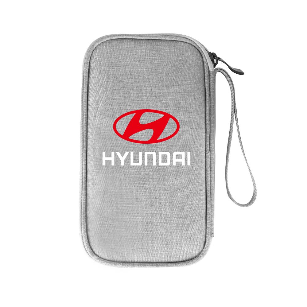 Waterproof Organizer Car Data Cable Earphone Storage Box Accessories For Hyundai GDI I10 I20 I30 Tucson Solaris Accent IX20 IX35 AD1