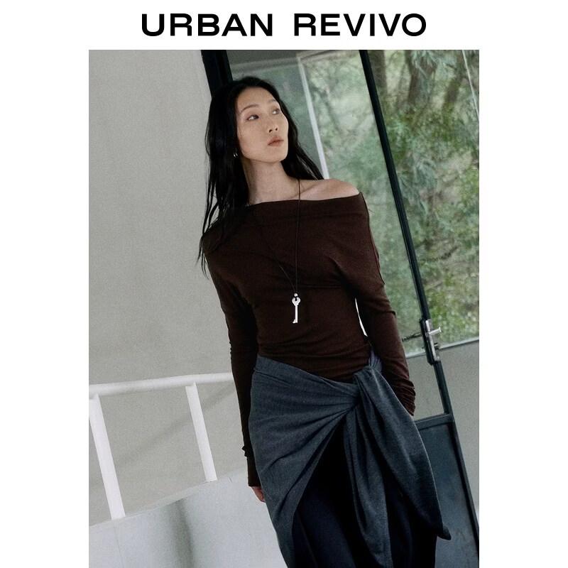 Женская футболка UR Urban Collection с открытыми плечами и складками