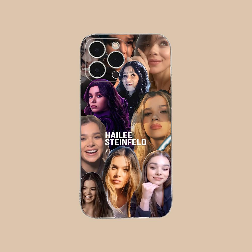 Hailee Steinfeld Clear TPU Mobile Case for iPhone 17 16 15 14 13 12 11 X XR XS Air Pro Max Plus Mini Colorful Cover