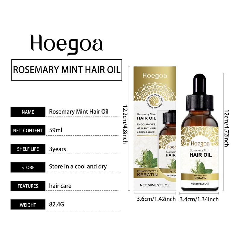 Rosemary Mint Nourishing Hair Oil Frizz Control Shine Smoothing Moisturizing Daily Home Care
