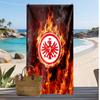 Пляжное полотенце Eintracht Frankfurt Football Print, Большое Мягкое Быстросохнущее Полотенце для Пляжа Кемпинга Плавания
