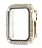Алмазный чехол для Apple Watch Case 45мм 41мм 44мм 40мм 38мм 42мм Закаленное стекло Защита экрана iWatch series 9 7 SE 6 8 5 4 3