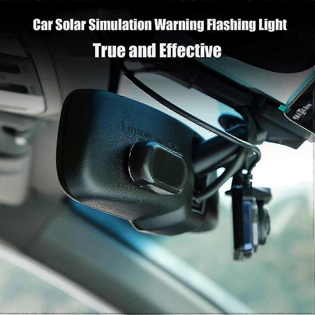 New LED Car Alarm Light,Solar Car Alarm(Blue)