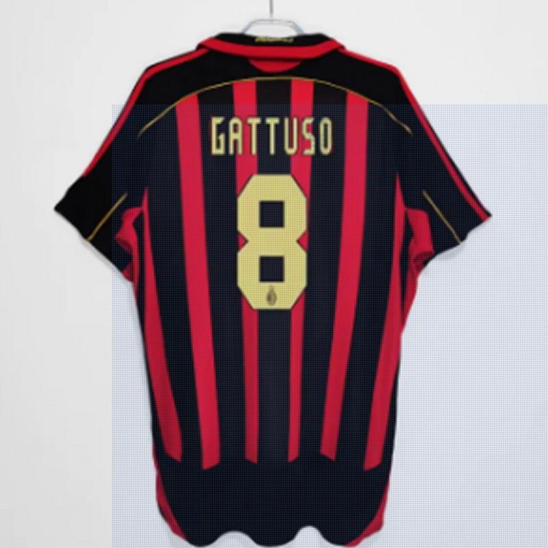 Retro AC Milan 2006-2007 Season Home Away Soccer Jersey Short Sleeve Men Women Adult Football Shirt