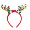 Christmas Reindeer Horn Headbands Glitter LED Hair Hoop for Christmas Headpiece Fancy Dress Party Supplies