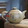 Exquisite Ceramic Tea Pot China Classics Coarse Pottery Teapot Handle Ceramics Teakettle Balck Green Purple Clay Raw Ore Tea Set