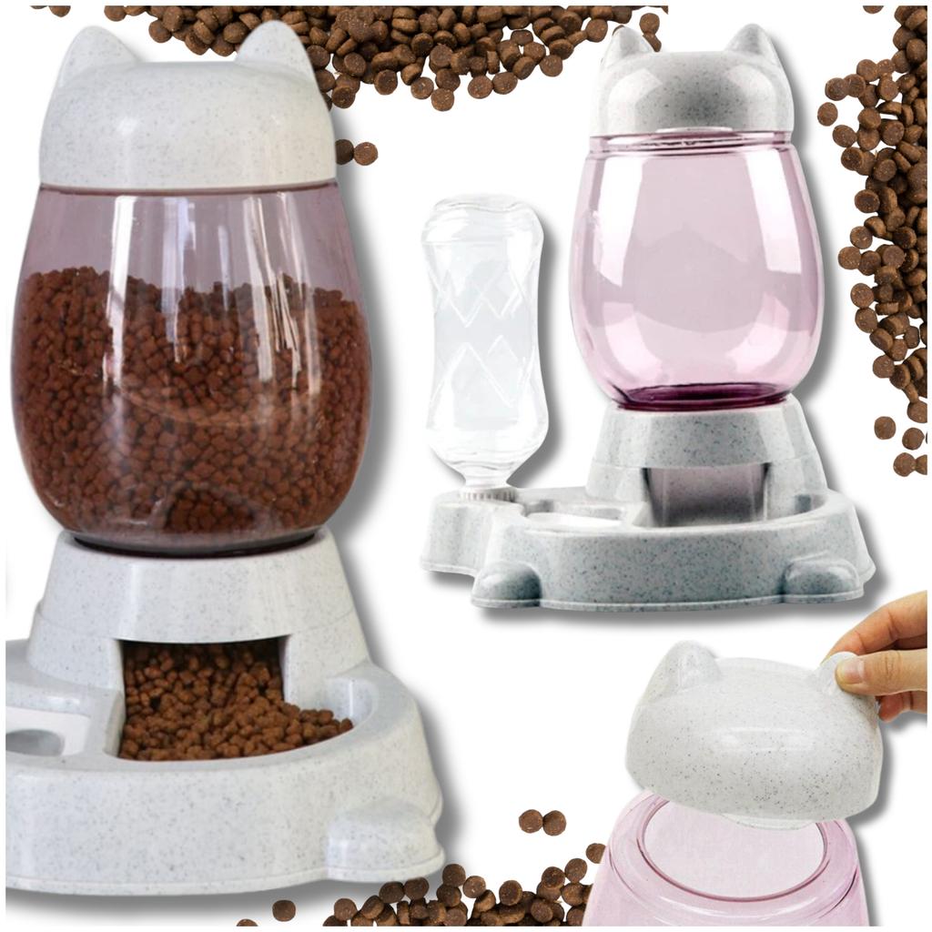 Automatic feeder, waterer, bowl, cat, dog, 2 tanks, PetJet distributor