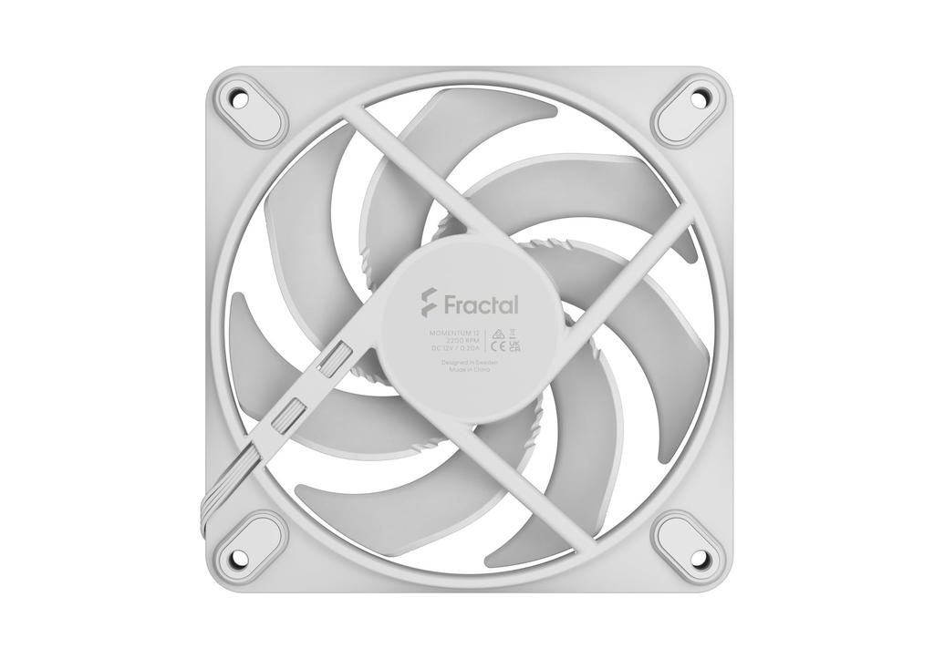 Fractal Design Momentum 12 White 120mm PC Case Fan FN2092 FD-F-MO1-1202
