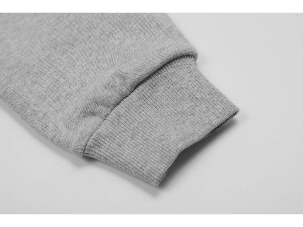 Men's Trendy Loose Fit Kanye-Style Kapok Foam Print Hoodie Suit