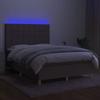 Maison Exclusive - Sommier à lattes de lit et matelas et LED Taupe 140x200cm Tissu