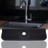 Silicone Faucet Mat Wrap Around Design Faucet Sink Splash Guard Dry Drying Pad for Kitchen Bathroom Counter Foldable Draining Tray Multipurpose Sink