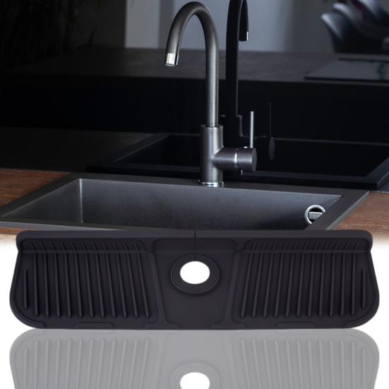 Силиконовый коврик для крана, обернутый вокруг смесителя, защита от брызг, сухая сушилка для кухни, ванной комнаты, столешницы, складной поддон для слива, многоцелевая раковина