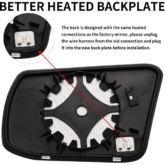 Замена зеркала со стороны пассажира для Nissan Altima 2013 2014 2015 2016 2017 2018 Sentra 2013 2014 2015 2016 2017 2018 - Зеркальное стекло с правой стороны,