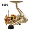 Полностью металлический покрытый спиннинговый катушка 5.2:1 Высокоскоростное передаточное число Легкая катушка для ловли приманкой Складная рукоятка Подходит для пресной и соленой воды