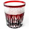 Mizukage Kiriko Glass Saika Current Model J-kitchens Cup, 85xH90mm, 260cc, Red, Bisho,