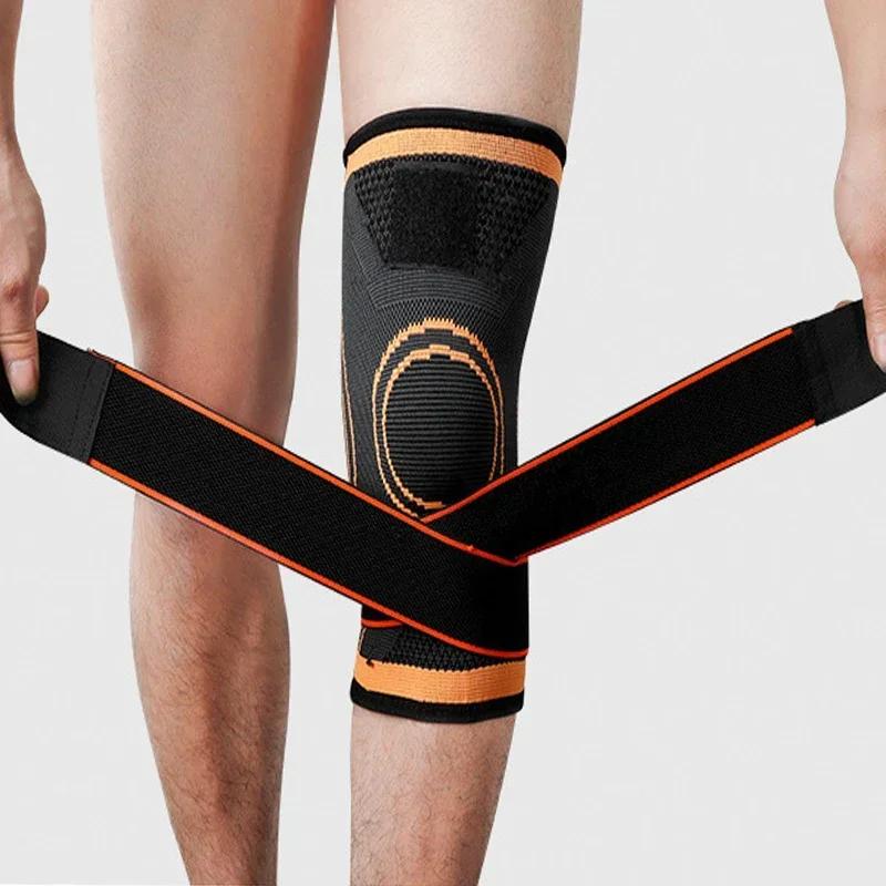 Спортивные наколенники для фитнеса, удобные поддерживающие повязки, эластичные нейлоновые спортивные компрессионные рукава для баскетбола, высокая эластичность