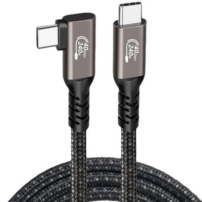 USB 4 Thunderbolt 4 Угловой USB-кабель 40 Гбит/с PD240 Вт 5 А 8K Type C Кабель Передача данных Быстрая зарядка Для M1 Macbook VR Oculus Quest