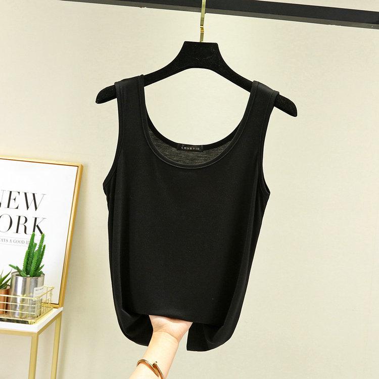 Plus Size Modal Cotton Double U-Neck Camisole for Women - Spring/Summer 2021