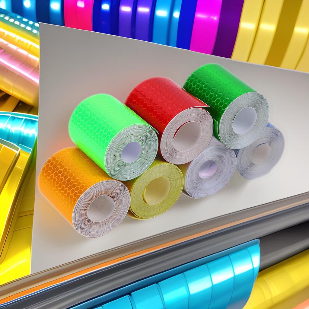 5cm X 3m Self-Adhesive Reflective Warning Strip for School Buses, Trucks, & Bicycles - Night Visible Decoration Sticker