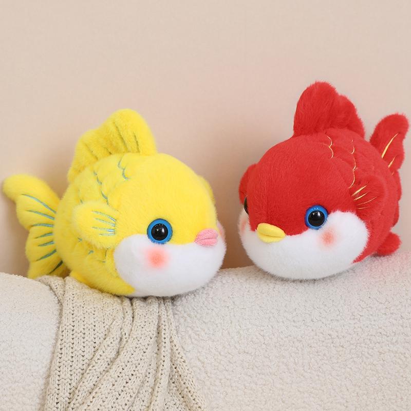 15-42Cm Cartoon Goldfish Plush Doll Pillow Red Blue Purple Yellow Fish Animal Stuffed Toy Home Decor Bag Pendant Gift For Girls