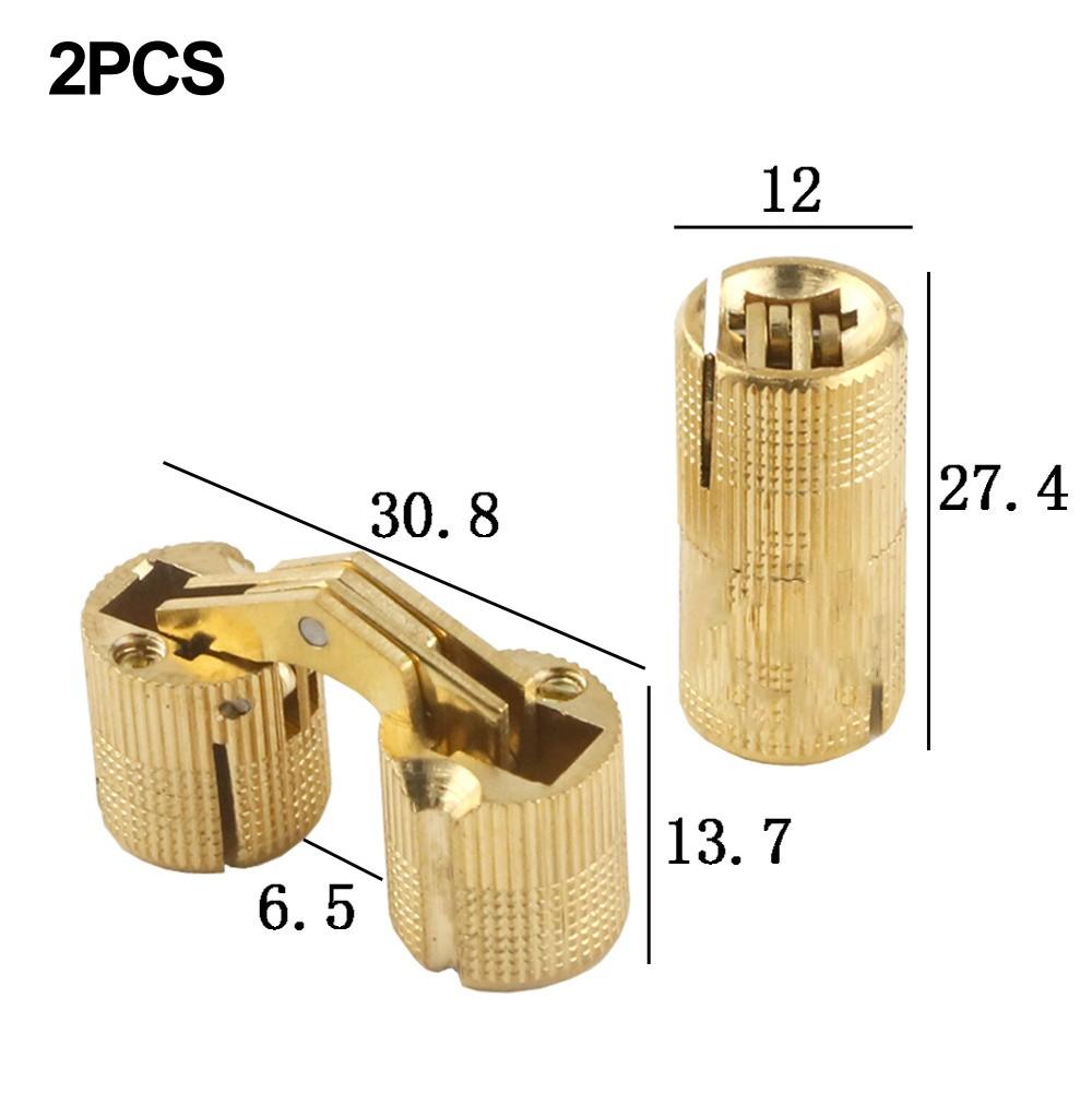 Copper Cylinder Concealed Hinges for Invisible Doors Adjustable Screws