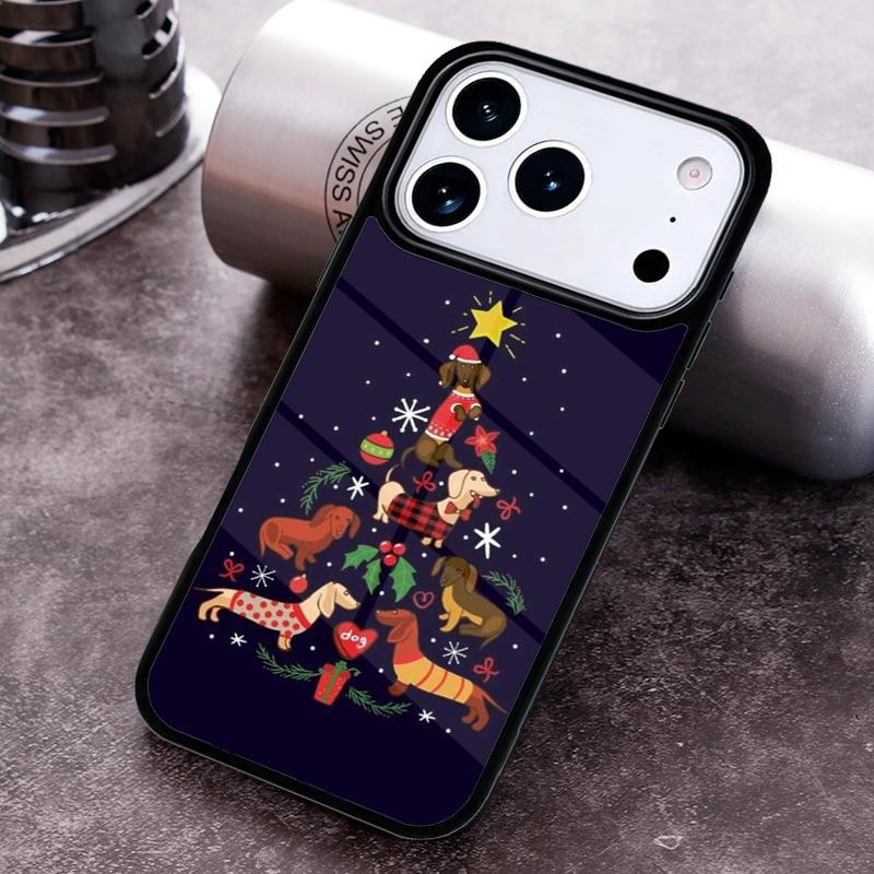 Dachshunds Christmas Sweater Phone Case For iPhone 17 16 15 14 13 12 11 Pro Max Plus 17Air Soft Silicone Cover