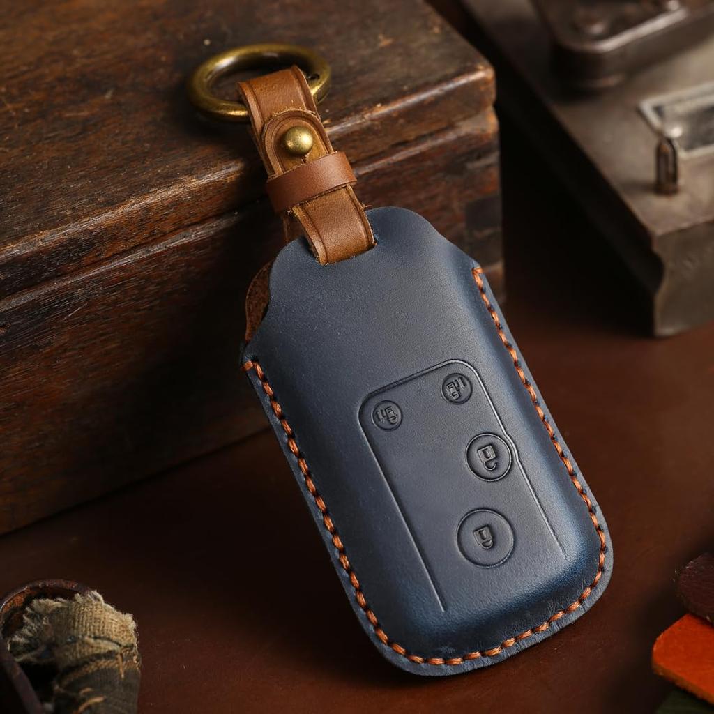 [Kinotaka] Genuine Leather Smart Key Case for Honda Odyssey Step Wagon Accord Elysion Insight CR-Z Freed CR-V Stream Fit Zest Life 4-button Leath