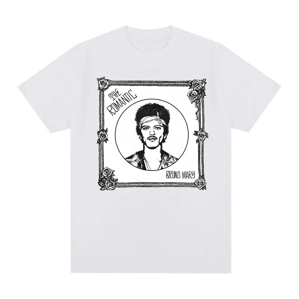 2026 New Album Song THE ROUnisexTIC TEE Bruno Mars High Quality Fashion Teeshirt Fashion 100Cotton Round Neck Clothes Camisetas