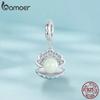 Bamoer 925 Sterling Silver Glow-in-the-dark Shell/Moon Cat/Star Wishing Bottle Pendant Luminous Ocean Charms for Bracelet