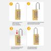 High Security Dials Sturdy Brass Combination Lock Cut Resistant Strength for Home Accessory Storage Solution Backpacks