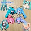 Hatsune Miku Cartoon Girl PVC Keychain Figurine – Cute Backpack Charm & Small Gift