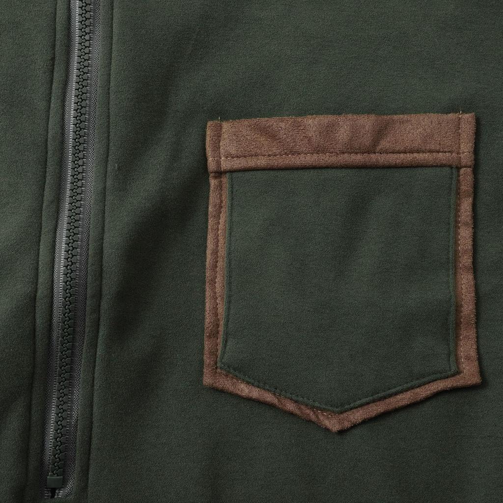 Mens Retro Fleece Sweatshirt With Pocket Color Block Slim Fit Long Sleeve Half Zip Pullover Shirt Trendy