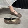 Fashion Women's Autumn Retro Hollow Breathable Flat Shoes 2024 New Genuine Leather Soft Sole Versatile Women's Sandals