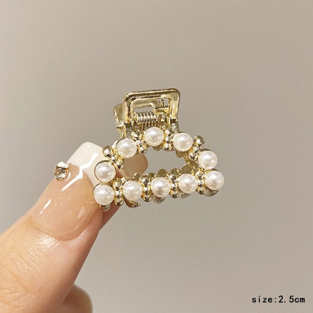 Pearl Pearl Hair Clip Rhinestone Crab Claw Clip New Mini Hair Hairpins