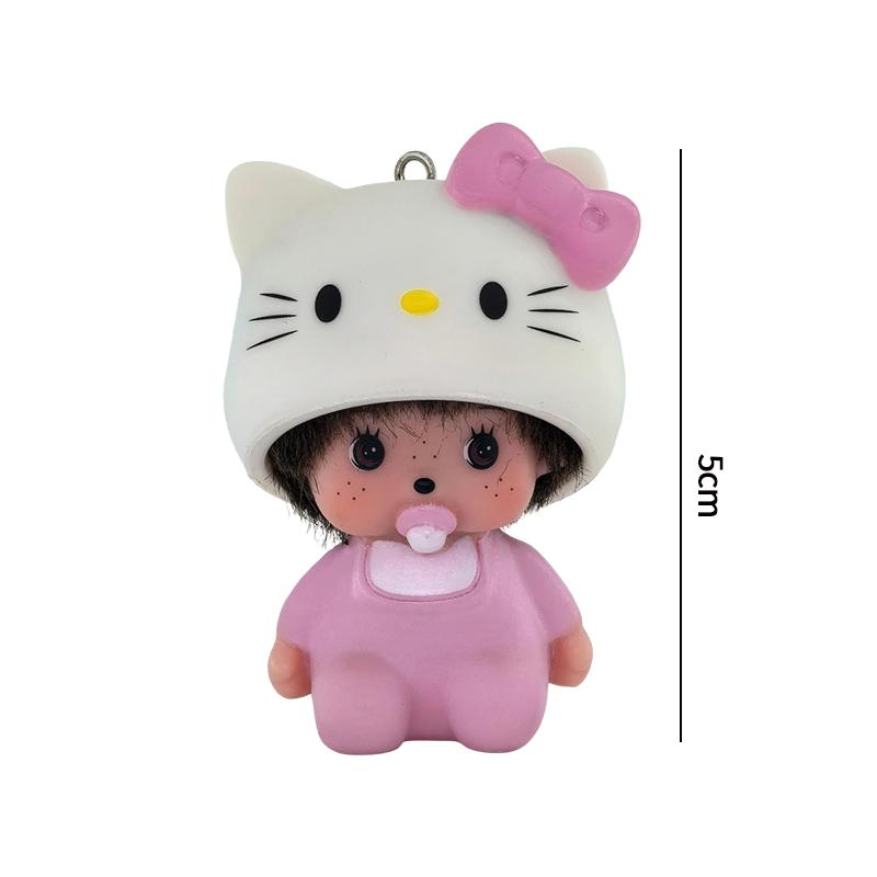 Мончичи Китти Брелоки Sanrio Hello Kitty Кошелек Шарм Очаровательный Мультяшный Брелок Цепочка для Телефона Подарок на День Рождения для Девочек Мончичи Декор
