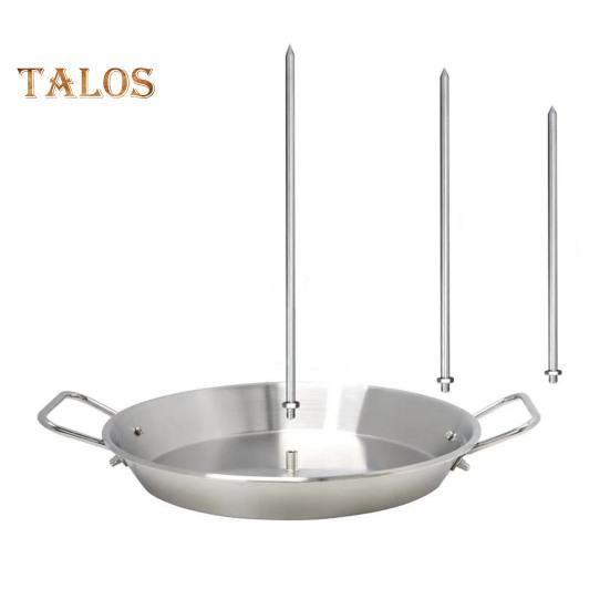 Вертикальный шампур Al Pastor для гриля Подставка для шампура из нержавеющей стали 9 дюймов с 3 съемными шипами Бразильская вертикальная подставка для вертела Держатель для шаурмы