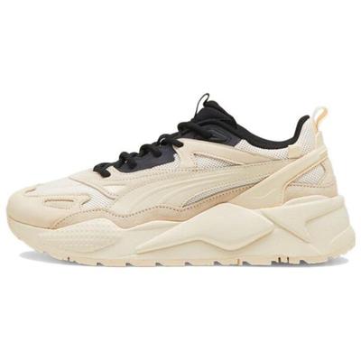 Кроссовки Rs-X Fabric Round Toe Lace-Up Non-Slip Low-Top Lifestyle Sneakers Unisex Sneakers Beige Black 390776-30