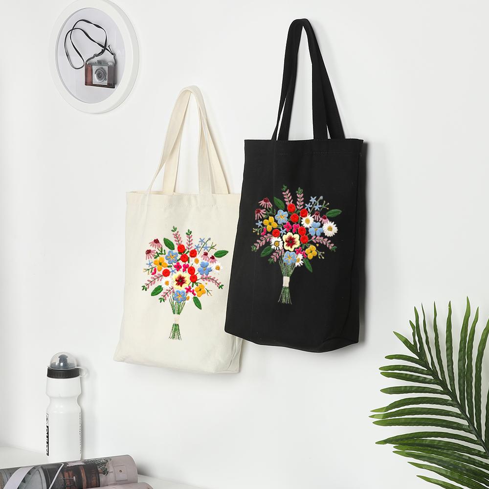 Pattern Canvas Carrying Bag Cloth Threads Tools Cross Stitch Sewing Needlepoint Kits Embroidery Kit