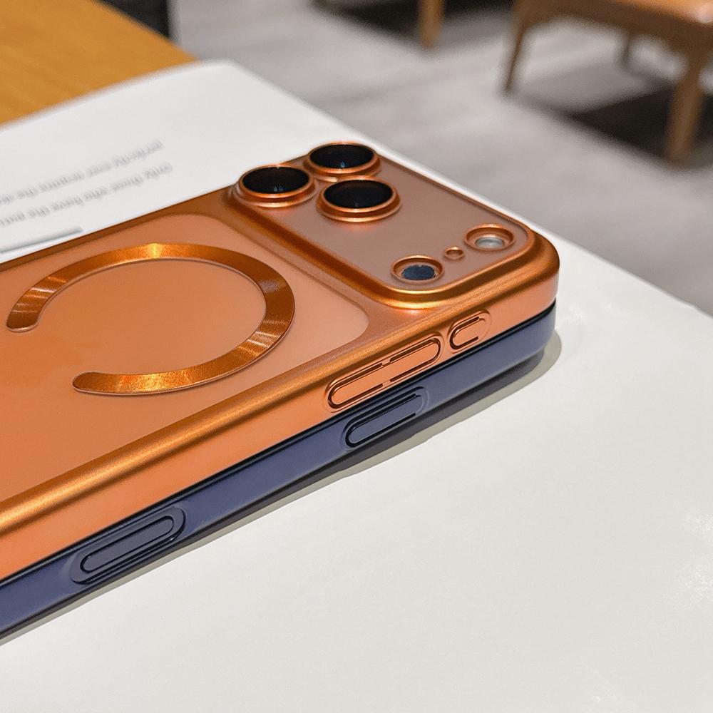 KEYSION Гальванический Прозрачный Матовый Магнитный Чехол для Телефона MagSafe для iPhone 17 Pro Max Air Жесткий ПК Пленка для Объектива Противоударный Чехол
