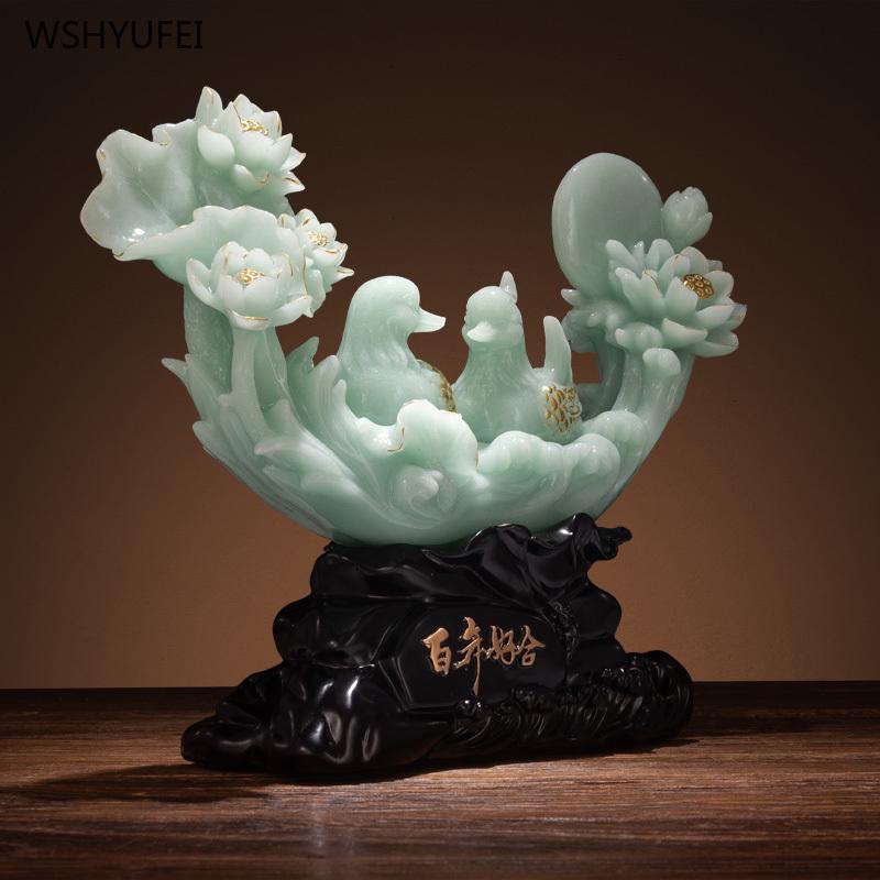 Китайский стиль Украшения для рабочего стола Centennial Harmony Mandarin Duck украшения Аксессуары для украшения дома Свадебный подарок