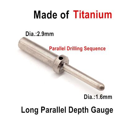 Титановый стоматологический длинный параллельный штифт, глубиномер, имплантат, хирургический инструмент, инструменты для стоматолога