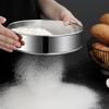Round Flour Sieve Silver Handhold Strainer Sifters Durable Flour Sifting Sieve Baking Tool