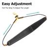 Adjustable Saxophone Neck Strap Soft Leather Padded Sax Strap with Metal Hook for Saxophones Clarinets
