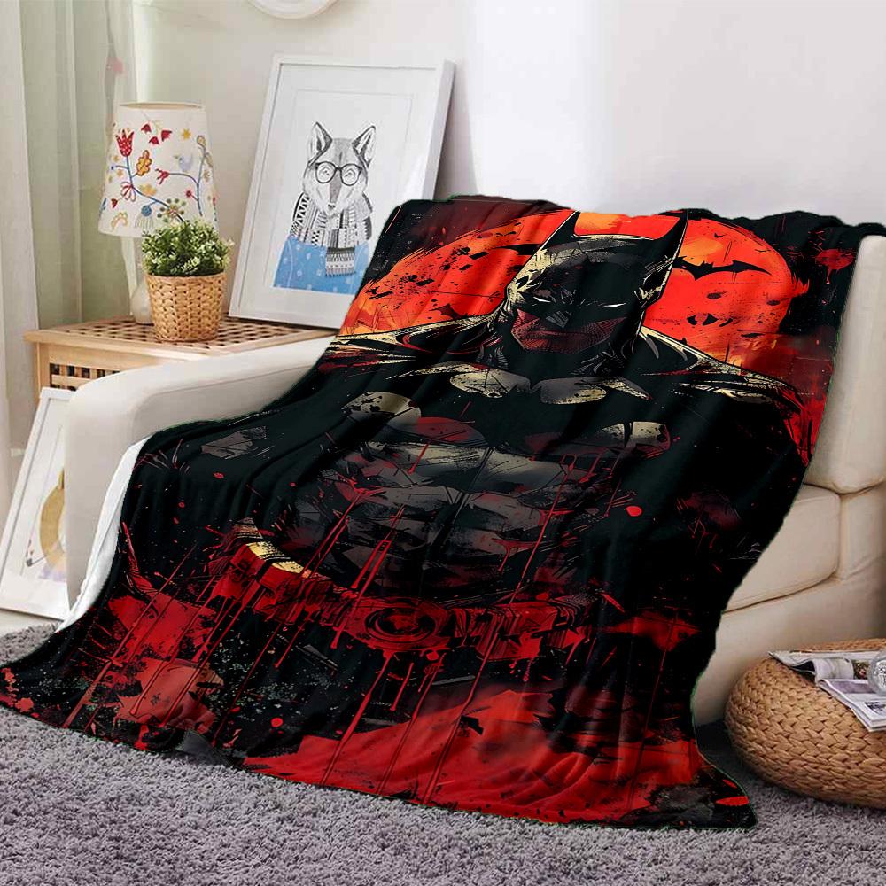 1pc Batman Blood Flannel Blanket Soft Warm Throw for Home, Office, Travel, All-Season Cozy Bedding GiftL1196