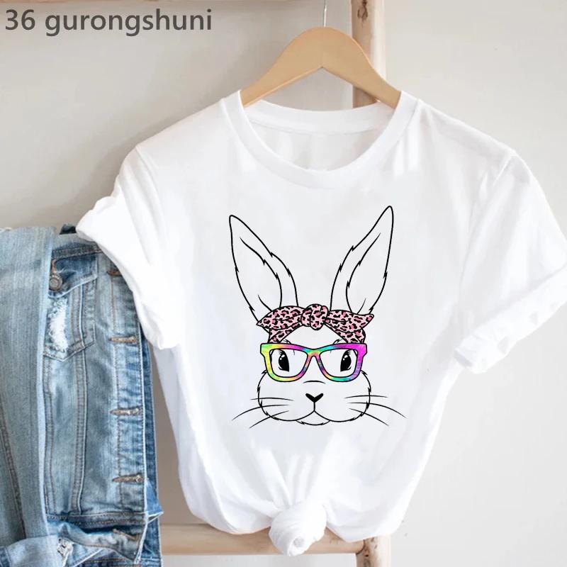 2024 Cute Rabbit Chubby Butt Animal Printed Tshirt Unisex Funny Tshirt Femme Summer Tops Harajuku Shirt Female Tshirt
